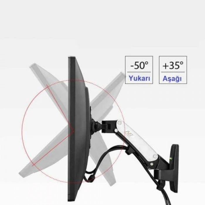 North Bayou NB F120 Amörtisörlü Hareketli 17-27 Duvar Askı Aparatı