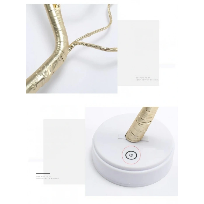 DailyTech Dekoratif 108 LED 3D Masa üstü Ağaç Lamba Noel Işığı