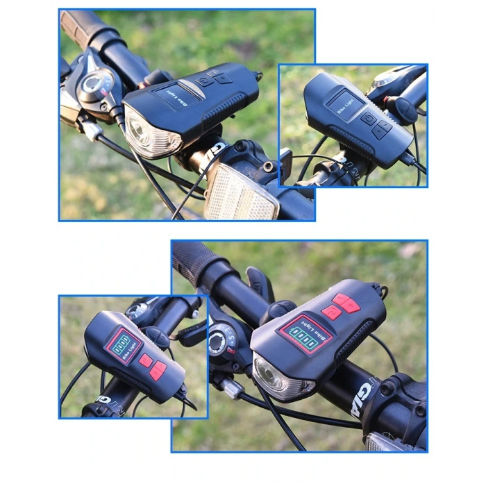 DailyTech Bisiklet Işık Korna LCD Hız Göstergesi Su Geçirmez Fener