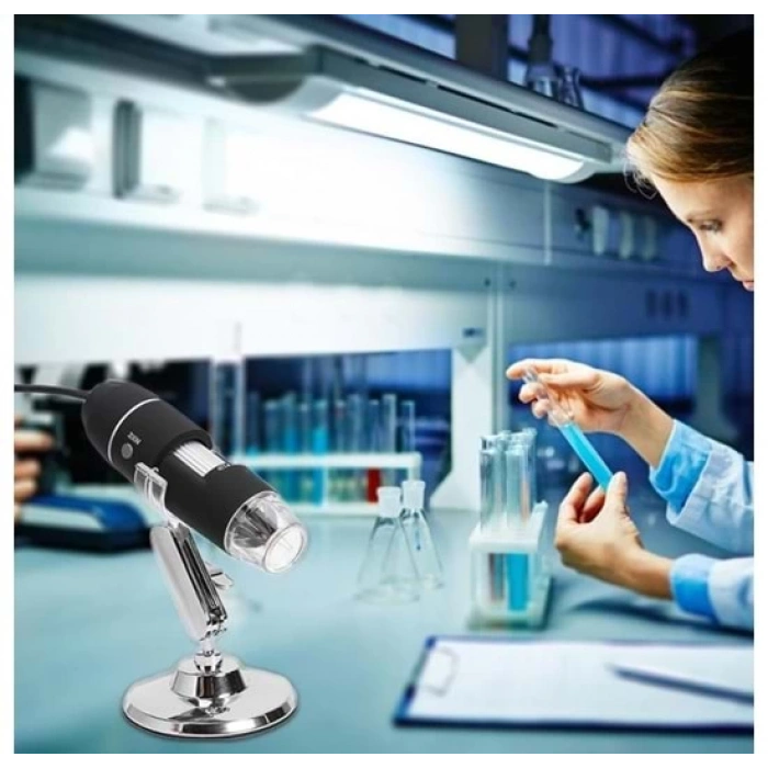 DailyTech 1600X Zoom 2MP USB Dijital Mikroskop 8 Ledli Kamera