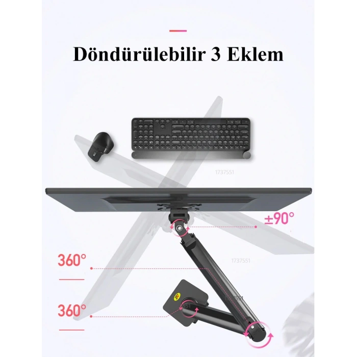 North Bayou NB G35 Çift Kol Amortisörlü Monitör Tutucu Stand 22-32