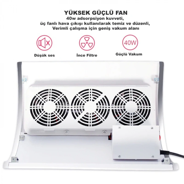 DailyTech Tırnak Toz Toplama Makinası 3 Fanlı