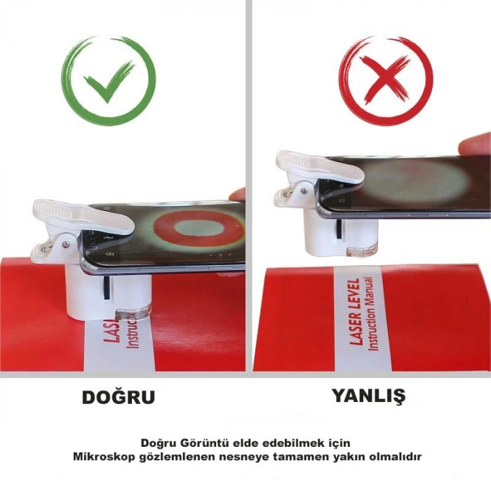 DailyTech 60X Mini Taşınabilir Büyüteç Mikroskop Cep telefon Uyumlu