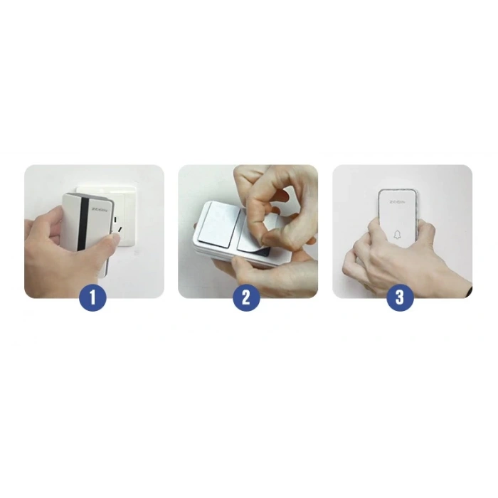 DailyTech Su Geçirmez Kablosuz Pil Gerektirmeyen Kapı Zili