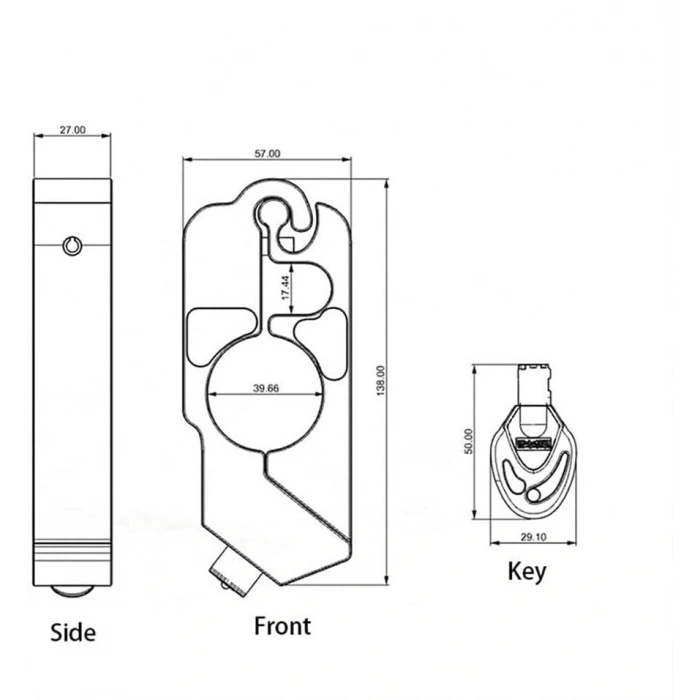 DailyTech Motosiklet Scooter Fren Kilidi Alüminyum Anahtarlı Güvenlik Kilidi Gidon