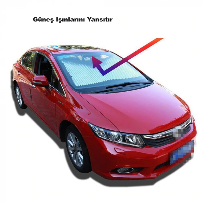 DailyTech Kolay Katlanabilir Teleskopik Araç Güneşliği Alüminyum