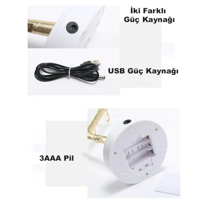 DailyTech Dekoratif 108 LED 3D Masa üstü Ağaç Lamba Noel Işığı