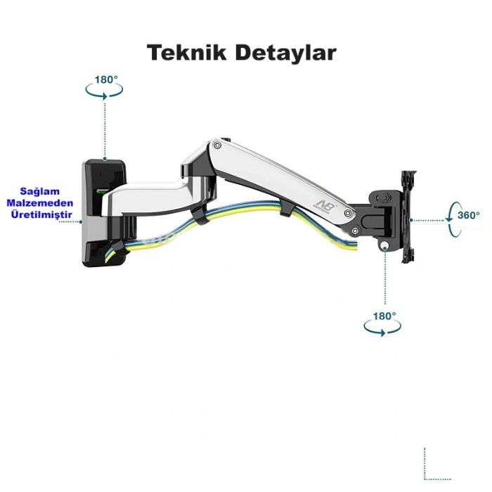 North Bayou NB F150 Ergonomik Duvar LED TV Monitör Tutucu