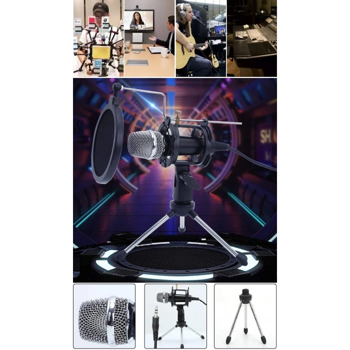 DailyTech Kareoke Kondenser Mikrofon Telefon Ve Bilgisayar Uyumlu