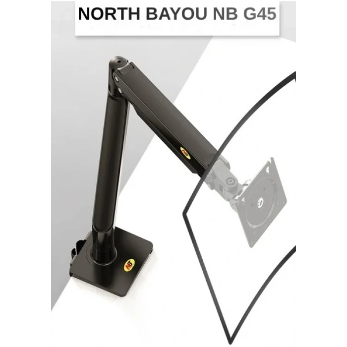 DailyTech North Bayou NB G45 Gaz Yay Kolu 27-40 İnç Ekran Masaüstü Monitör Tutucu 360 Döndürmek 2-12kg Düz Ekran Oval Ekran USB -