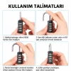 DailyTech 4 Haneli Şifreli Asma Kilit Çelik Halka Dolap Bavul Spor Çantası Okul Spor Salonu Kilidi