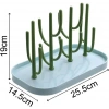 DailyTech Kaktüs Tasarımlı Bebek Biberon Aksesuar Kurutma Standı Su Drenajlı Hijyenik Organizer