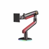 NB F5-GR Gaming Monitör Kolu 32-60 inç RGB Işıklı 2-20 KG Yüksek Taşıma Kapasiteli Profesyonel Monitör Askısı KIRMIZI