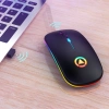 DailyTech Şarj Edilebilir Kablosuz Led Işıklı Sessiz Optic Mouse - SİYAH