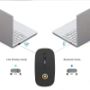DailyTech Şarj Edilebilir Kablosuz Led Işıklı Sessiz Optic Mouse - SİYAH