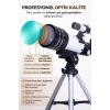 Profesyonel Astronomik Monoküler Teleskop Ay & Yıldız Gözlemi Eğitici Güçlü Optik Tripodlu Set