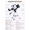 Profesyonel Astronomik Monoküler Teleskop Ay & Yıldız Gözlemi Eğitici Güçlü Optik Tripodlu Set