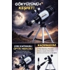 Profesyonel Astronomik Monoküler Teleskop Ay & Yıldız Gözlemi Eğitici Güçlü Optik Tripodlu Set