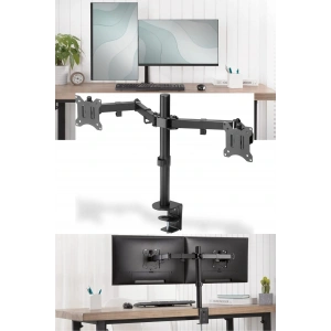 Masaüstü Ayarlanabilir 14-32” Çift Kol Monitör Tutucu SK14-32ÇİFTKOL