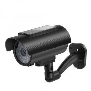 DailyTech Hırsız Caydırıcı Güneş Enerjili Sahte Kamera LED Işık - SİYAH