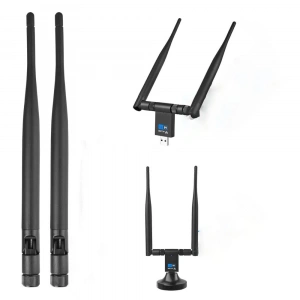 DailyTech Wifi Adaptör Kablosuz Çift Antenli 1200Mbps USB 3.0 5G 2.4 Ghz