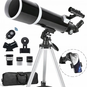 Dailytech 80mm Astronomi Teleskobu 600mm odak Kumandalı 3x Barlow Lens Setli Yetişkinler & Yeni başlayanlar
