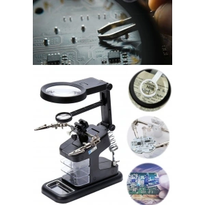 DailyTech 3X 4.5X 25X Büyütec Yardımcı El Lehimleme Havya Standı