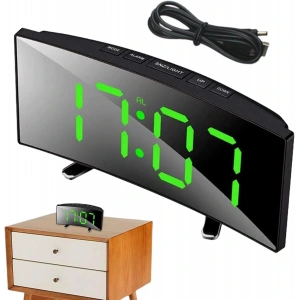 DailyTech Oval Dijital Masa Saati Alarm Termometre Zaman -