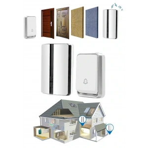 DailyTech Su Geçirmez Kablosuz Pil Gerektirmeyen Kapı Zili