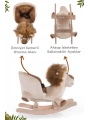 Ahşap Ayaklı Peluş Oyuncak Sallanan Aslan
