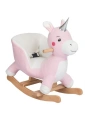 Ahşap Ayaklı Peluş Oyuncak Sallanan Unicorn