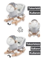 Babyklas Tekerlekli ve Sallanan Peluş Eşek Oyuncak | Gri