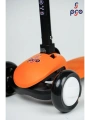 PRO Toys Işık/Ledli Üç Teker Yükseklik Ayarlanabilir ve Katlanabilir Fren Sistemli Çocuk Scooter | Turuncu