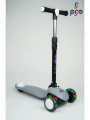 PRO Toys Işık/Ledli Üç Teker Yükseklik Ayarlanabilir ve Katlanabilir Fren Sistemli Çocuk Scooter | Gri