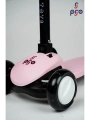 PRO Toys Işık/Ledli Üç Teker Yükseklik Ayarlanabilir ve Katlanabilir Fren Sistemli Çocuk Scooter | Pudra