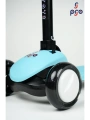 PRO Toys Işık/Ledli Üç Teker Yükseklik Ayarlanabilir ve Katlanabilir Fren Sistemli Çocuk Scooter | Turkuaz