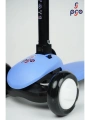 PRO Toys Işık/Ledli Üç Teker Yükseklik Ayarlanabilir ve Katlanabilir Fren Sistemli Çocuk Scooter | Mavi