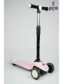 PRO Toys Işık/Ledli Üç Teker Yükseklik Ayarlanabilir ve Katlanabilir Fren Sistemli Çocuk Scooter | Pudra