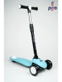 PRO Toys Işık/Ledli Üç Teker Yükseklik Ayarlanabilir ve Katlanabilir Fren Sistemli Çocuk Scooter | Turkuaz