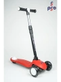PRO Toys Işık/Ledli Üç Teker Yükseklik Ayarlanabilir ve Katlanabilir Fren Sistemli Çocuk Scooter | Kırmızı