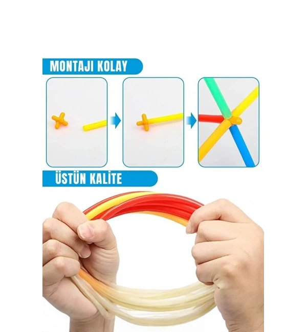 4D Diy Block Bambu Çubuklar Kutulu Zeka Ve Hayal Gücü Eğitici Oyuncak (300 Parça )