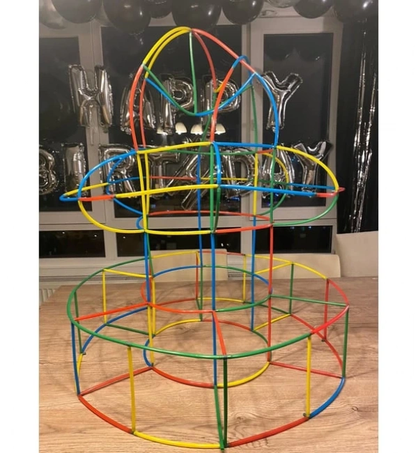 4D Diy Block Bambu Çubuklar Kutulu Zeka Ve Hayal Gücü Eğitici Oyuncak (300 Parça )