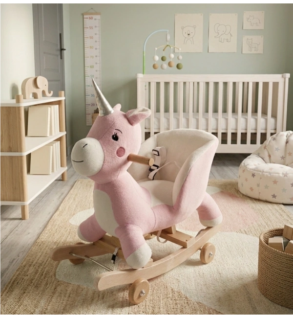 Babyklas Tekerlekli ve Sallanan Peluş Eşek Oyuncak | Unicorn