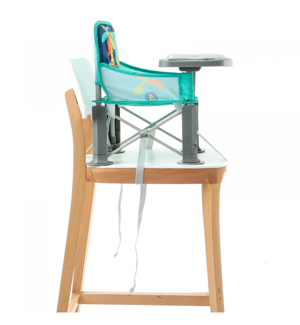 Picnic Portatif Mama Sandalyesi Yükselticili Katlanabilir Bebek Sandalyesi - Zürafa