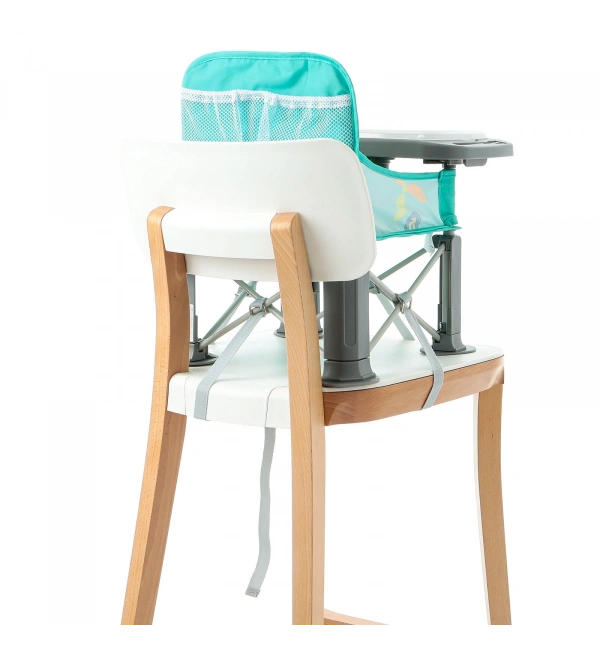 Picnic Portatif Mama Sandalyesi Yükselticili Katlanabilir Bebek Sandalyesi - Zürafa