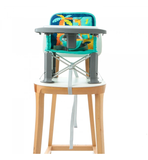 Picnic Portatif Mama Sandalyesi Yükselticili Katlanabilir Bebek Sandalyesi - Zürafa