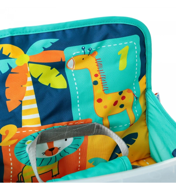 Picnic Portatif Mama Sandalyesi Yükselticili Katlanabilir Bebek Sandalyesi - Zürafa