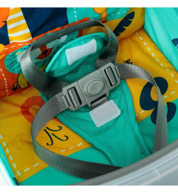 Picnic Portatif Mama Sandalyesi Yükselticili Katlanabilir Bebek Sandalyesi - Zürafa