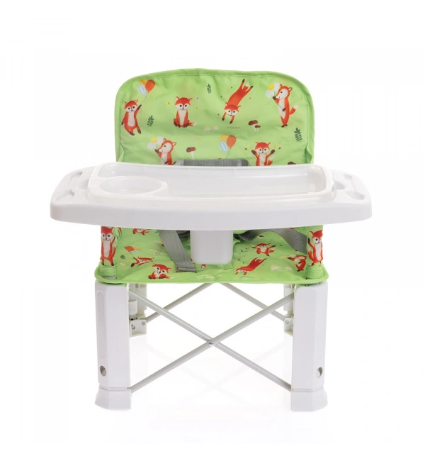 Picnic Portatif Mama Sandalyesi Yükselticili Katlanabilir Bebek Sandalyesi - Tilki