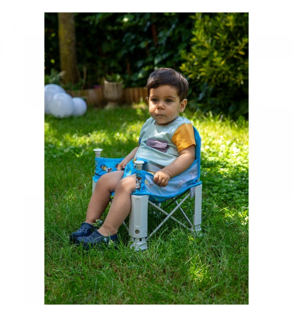 Picnic Portatif Mama Sandalyesi Yükselticili Katlanabilir Bebek Sandalyesi - Su Samuru